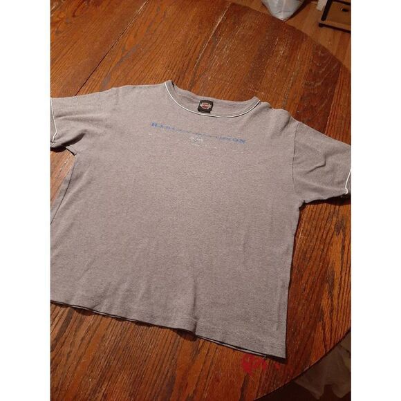 Vintage Large 2001 Harley Davidson Daytona Beach Grey Short Sleeve Tee TShirt - Picture 2 of 7
